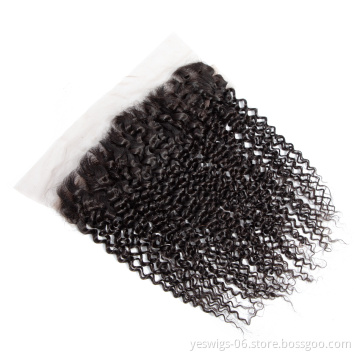 Hot Selling 13x4 Lace Frontal Mink Brazilian Raw Virgin Kinky Curly Hair 4x4 5x5 6x6 7x7 2x6 13x4 13x6 360 Frontal  Kinky Curly